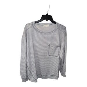 Nwot Women's S/M  Gray Zenana Long Sleeve Sweater